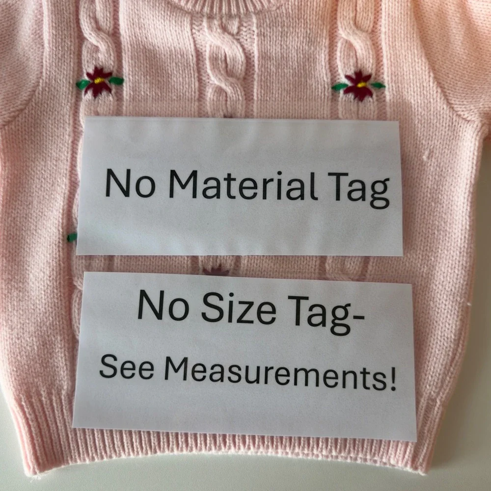 Vintage 60s 70s Merry Mites Young World Baby Girl Knit Sweater Size 18-24 Months
